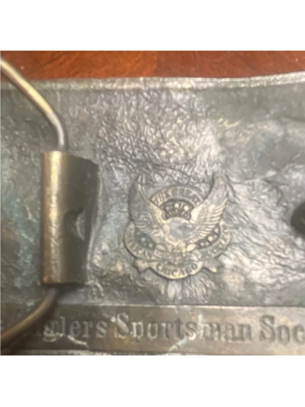 Vintage B.A.S.S. Brass Belt Buckle 80s Great American Buckle Co Chicago Fishing